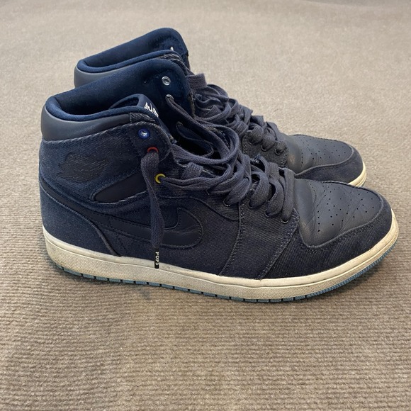 Air Jordan 1 Retro OG Denims Shoes Mens Size 12 Blue 682781-415 Nike High Top - Picture 1 of 12